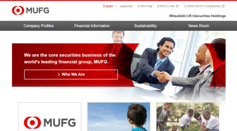 Mitsubishi UFJ Securities Holdings company web