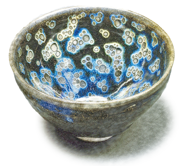 Yohen Tenmoku tea bowl