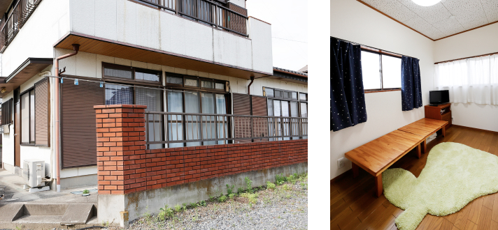 シェアハウスの一例。住居スペースは清潔で快適。