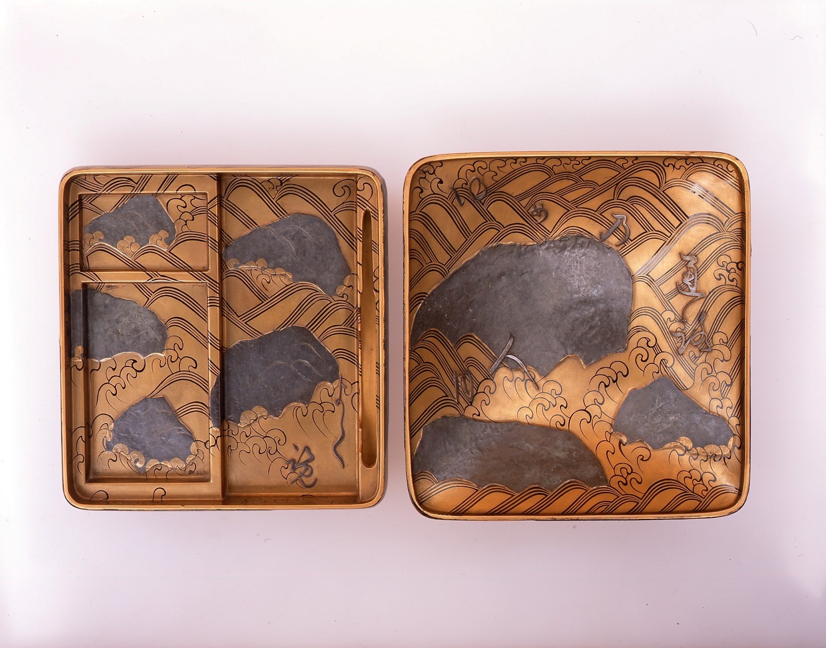 尾形光琳「住之江蒔絵硯箱」 重要文化財 江戸時代(18世紀) 1合 木胎漆塗に金属 静嘉堂文庫美術館蔵