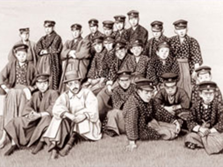 成蹊実務学校生徒との遠足（大正5年）