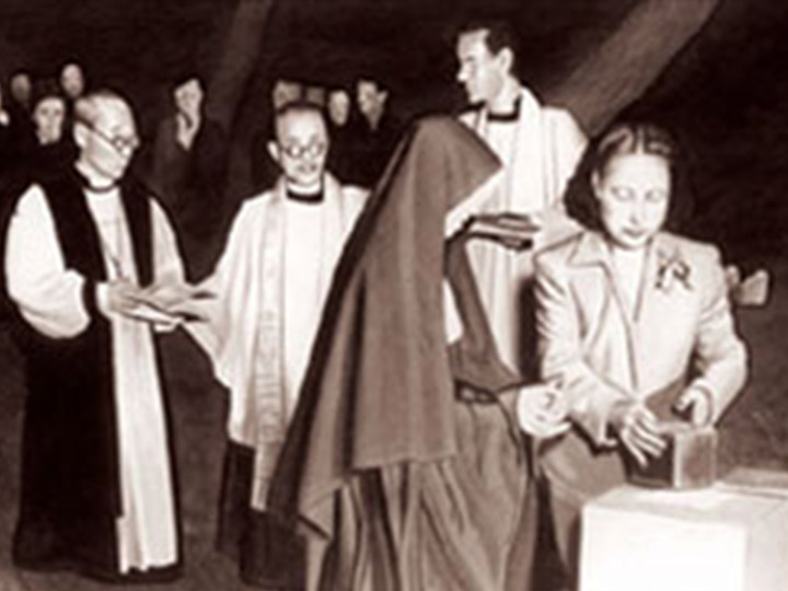 エリザベス・サンダース・ホーム定礎式の澤田美喜